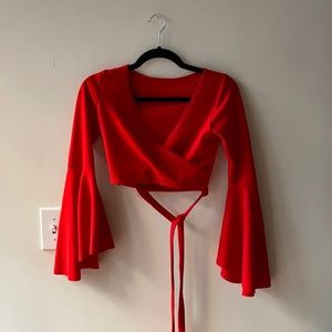 Red crop going out top